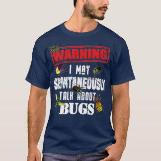 Cool Warning Talk on Bugs Funny Insect Boy T-shirt