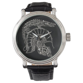 Cool Warrior Metallic Dragon Helmet Horloge