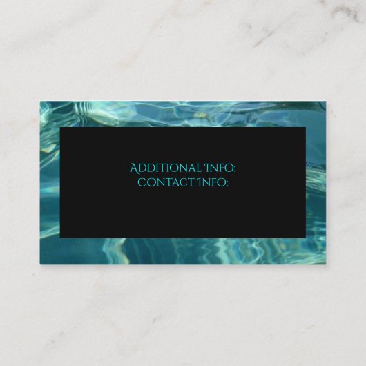 Cool Water Background Visitekaartje 2 (Achterkant)