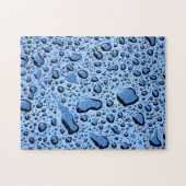 Cool Water Raindrops Natural Pattern Jigzaag Puzzl Legpuzzel (Horizontaal)