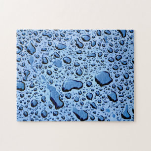 Cool Water Raindrops Natural Pattern Jigzaag Puzzl Legpuzzel