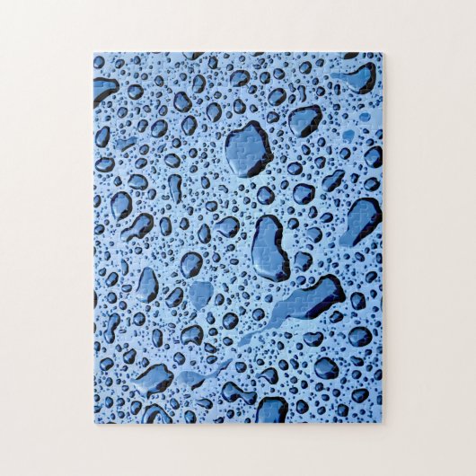 Cool Water Raindrops Natural Pattern Jigzaag Puzzl Legpuzzel (Verticaal)