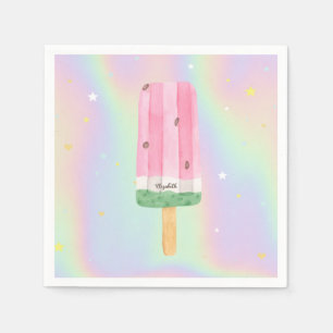 Cool Watercolor Ijs Holografisch Servet