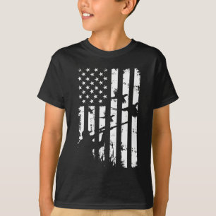 Cool Waterhowl American  USA Flag Pheasant T-shirt