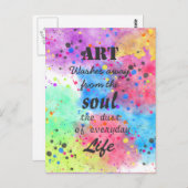 Cool waterverf beroemde quote briefkaart (Voorkant / Achterkant)