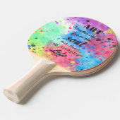 Cool waterverf beroemde quote tafeltennisbatje (Voorkant Gekanteld)