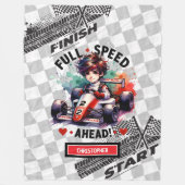 Cool Waterverf Sport Car Racing Boy Blanket Fleece Deken (Voorkant)