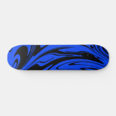 Cool Wave Blue Zwart Skateboard (Horizontaal)