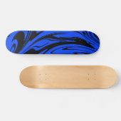 Cool Wave Blue Zwart Skateboard (Horizontaal)