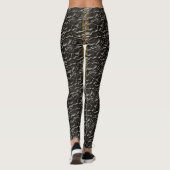 Cool Wave-patroon halloween zwart Leggings (Achterkant)