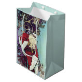 Cool Weed Santa Medium Gift Bag Cadeauzakje (Voorkant Gekanteld)