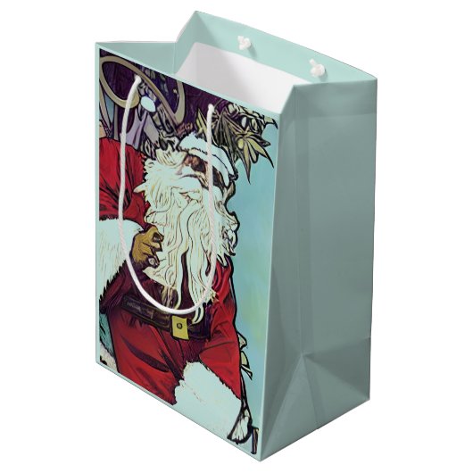 Cool Weed Santa Medium Gift Bag Cadeauzakje (Achterkant Gekanteld)