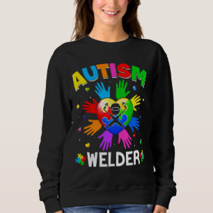 Cool Welder Autism Awareness Heart Puzzle Raising Trui