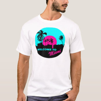 Cool Welkom bij het Miami-ontwerp T-shirt