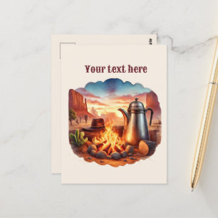 Cool Western Bonfire bericht toevoegen Briefkaart