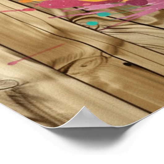 Cool Westerne cowboy rijden Poster (Hoek)