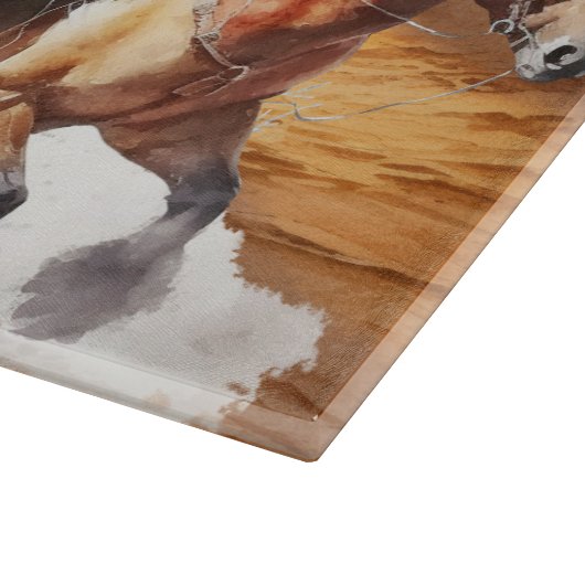 Cool Westerne cowboy scene Snijplank (Hoek)