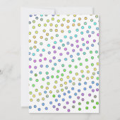 Cool Whimsical Fun 5th Birthday Party Invitation Kaart (Achterkant)