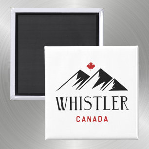 Cool Whistler Canada Mountains esdoornblad Magneet