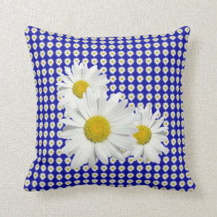 Cool White Daisy Crush Kussen