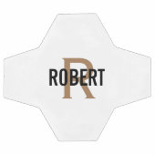 Cool white gold monogram name voetbal (Enkel)