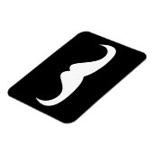 Cool White Handlebar snor op Black Magneet (Linkerzijde)