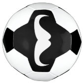 Cool White Handlebar snor op Black Voetbal (Gedraaid)