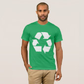 Cool White Recyclen Symbool op groen T-shirt (Voorkant volledig)
