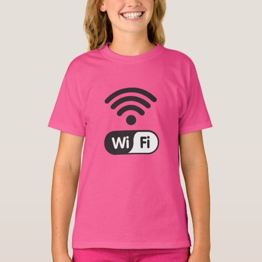 Cool Wi-Fi-signaal Grafisch Internet T-shirt (Voorkant)