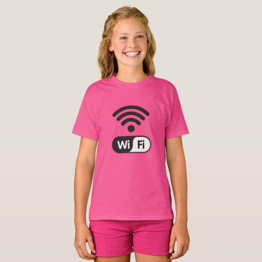 Cool Wi-Fi-signaal Grafisch Internet T-shirt (Voorkant volledig)