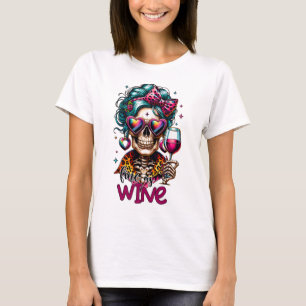 Cool wijn liefhebbers word art t-shirt