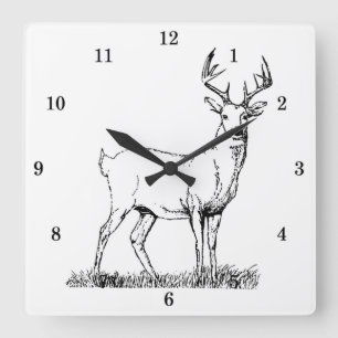 Cool Wild Deer Wall klok