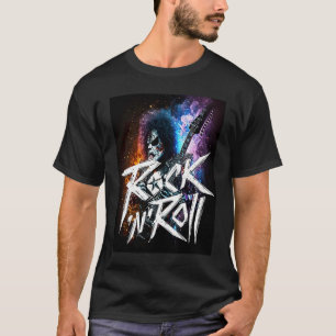 Cool Wild Hard Metal Rock & Roll Outfit Illustrato T-shirt