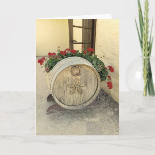 Cool Wine Barrel Wenskaart! Kaart