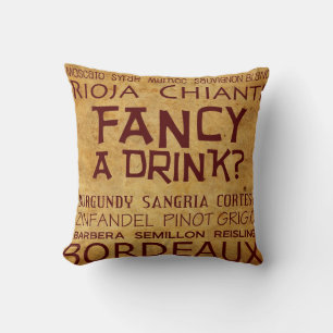 Cool Wine Fancy een Drink Kussen! Kussen