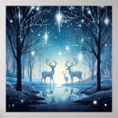 Cool Winter hertenliefhebbers Poster (Voorkant)