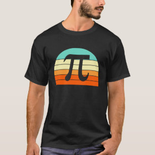 Cool Wiskunde Symbool Pi Retro lerarenstudent T-shirt