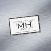 Cool Wit & Zwart Professioneel Magnetisch Visitekaartje (Voorbeeld)