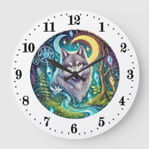Cool wolf dierenvrienden Klok