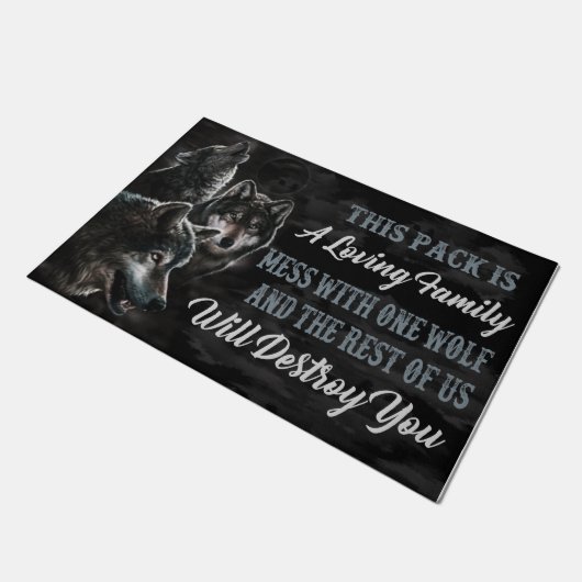 Cool Wolf Gezegde Doormat, Funny Quotes Deurmat (Schuin)