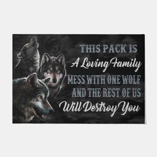 Cool Wolf Gezegde Doormat, Funny Quotes Deurmat (Voorkant)