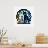 Cool wolf liefhebbers dier poster (Keuken)