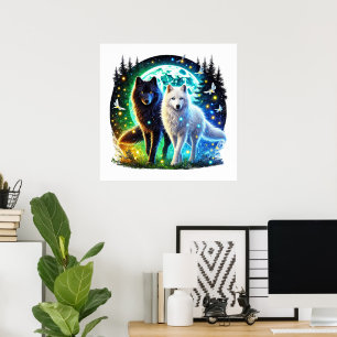 Cool wolf liefhebbers dier poster