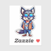 cool wolf sticker (Vel)