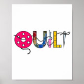 Cool Womens Quilt Quilting Sewing Hobby Crafter Gi Poster (Voorkant)