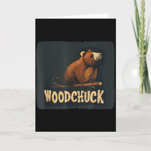 Cool Woodchuck-kostuum voor Groundhog-liefhebbers Kaart