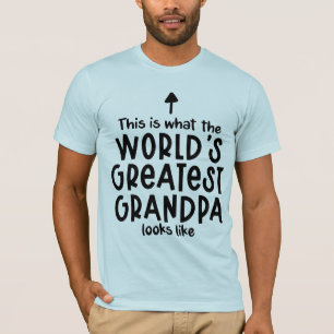 Cool World's Greatest Grandpa-woordkunst T-shirt