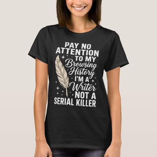 Cool Writer Author Journalist Writing Poetry T-shirt (Voorkant)