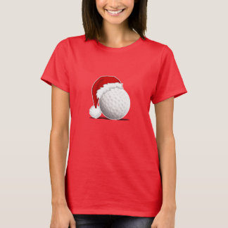 Cool Xmas Golf ball fan design Merry Christmas T-shirt