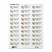 Cool Yellow Lab Cartoon Kerst Etiket (Full Sheet)